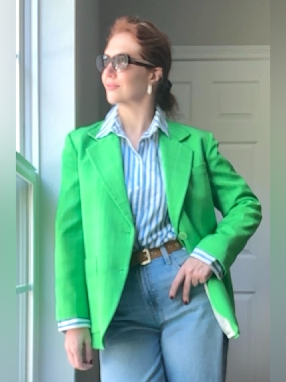 NWOT Sandro Bright Green Two-Button Tailored Blazer, FR 40/ US8 - Picture 14 of 14